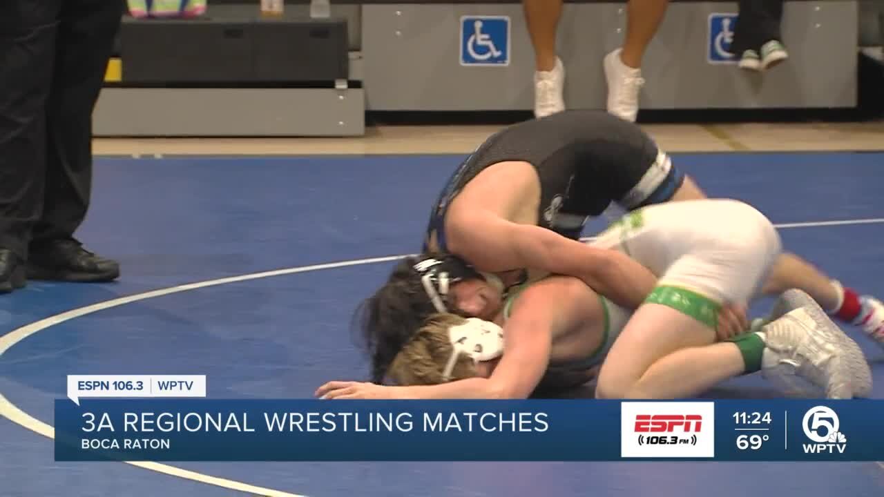 3A Regional wrestling matches underway at Olympic Heights