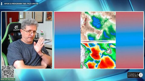 Previsão do tempo com chuva e vento no Sul. Aguaceiro no norte e nordeste