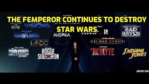 STAR WARS DISNEY INVESTOR DAY SLATE REVEAL - REACTION - STAR WARS IS WOKE WARS NOW - NINJA KNIGHT