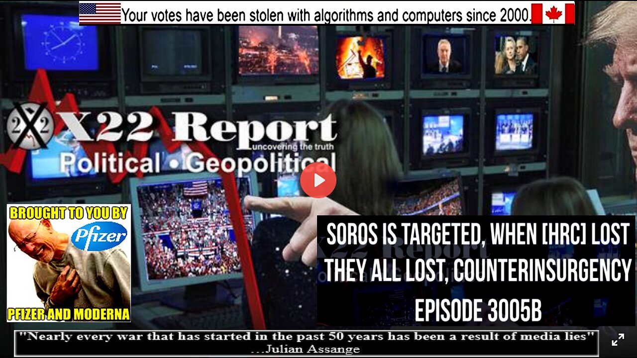 Ep. 3005b - Soros Is Targeted, When [HRC] Lost, They All Lost, Counterinsurgency