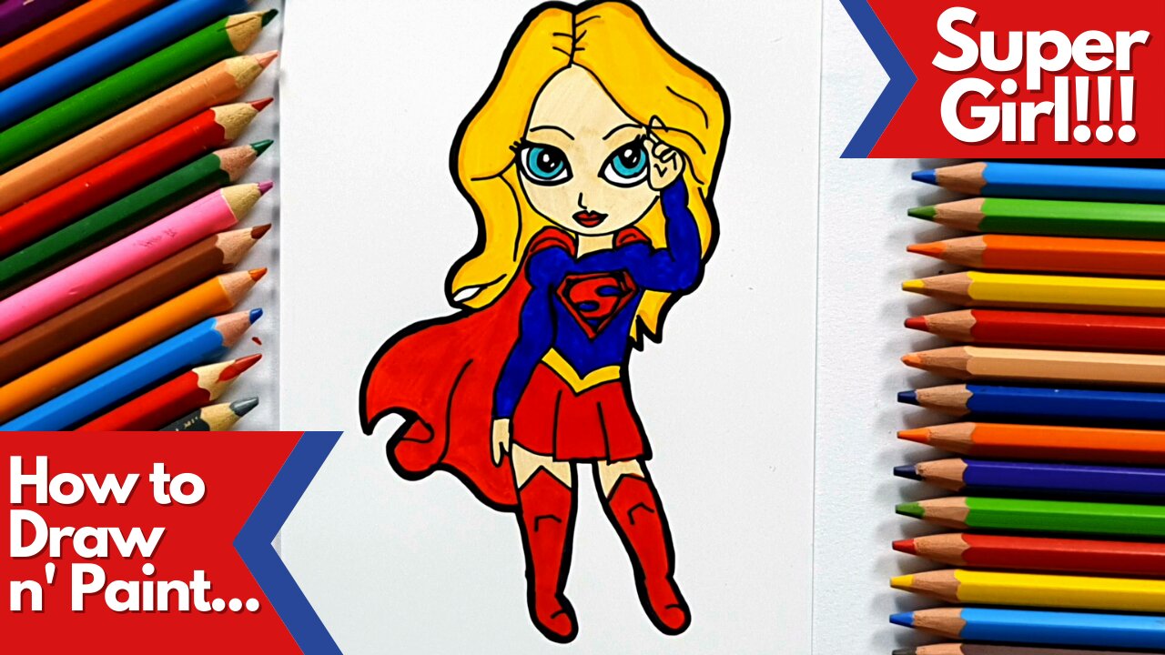 How to draw and paint Supergirl DCU