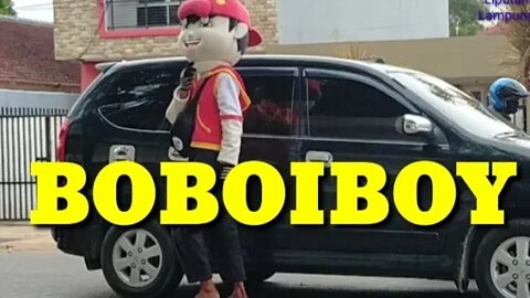 Boboiboy di Lampu Merah Urip Sumoharjo Bandarlampung