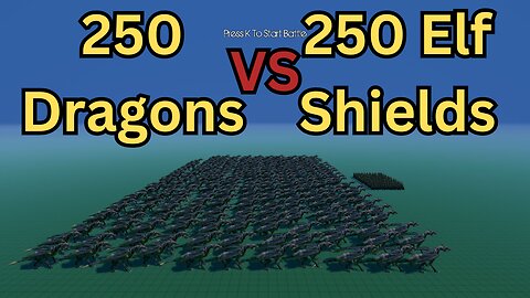 250 Dragons Versus 250 Elf Shields || Ultimate Epic Battle Simulator