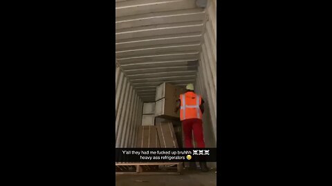 REFRIGERATOR FALLS DOWN!