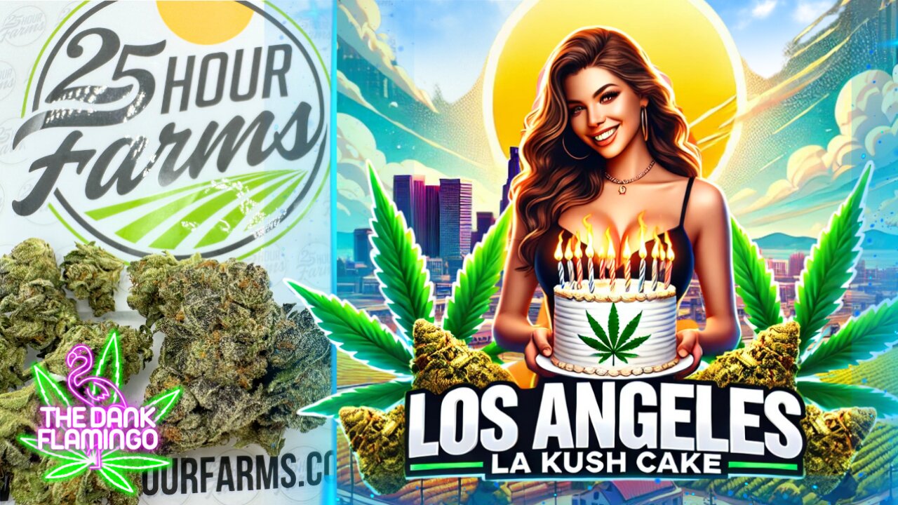 Trying LA Kush Cake THCa from 25 Hour Farms! The Dank Flamingo Cannabis Review!!