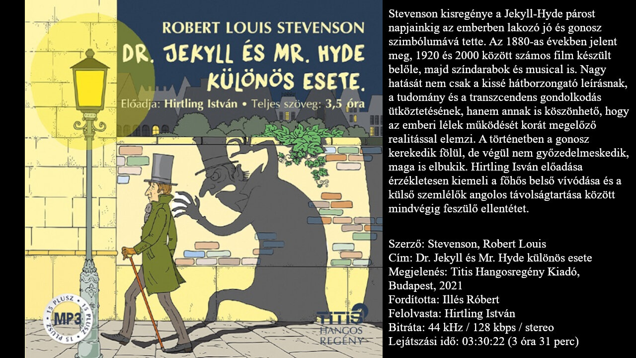 Stevenson, Robert Louis: Dr. Jekyll és Mr. Hyde különös esete. Titis, Budapest, 2021