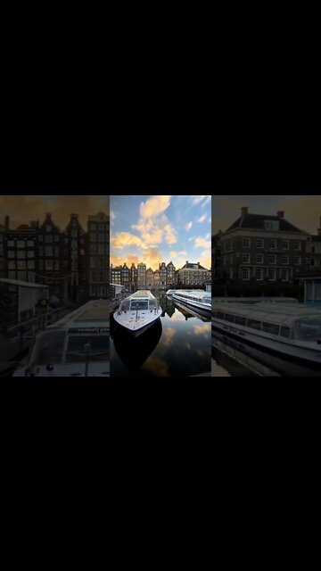 Sunrise in Amsterdam Netherlands