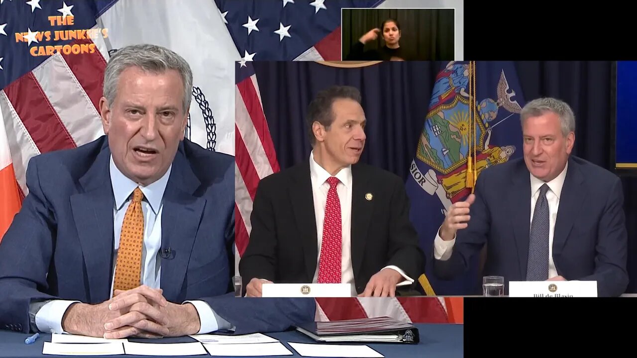 Democrat De Blasio throws his buddy Democrat Cuomo under the bus.