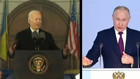 Biden, Putin deliver dueling speeches on Ukraine😳