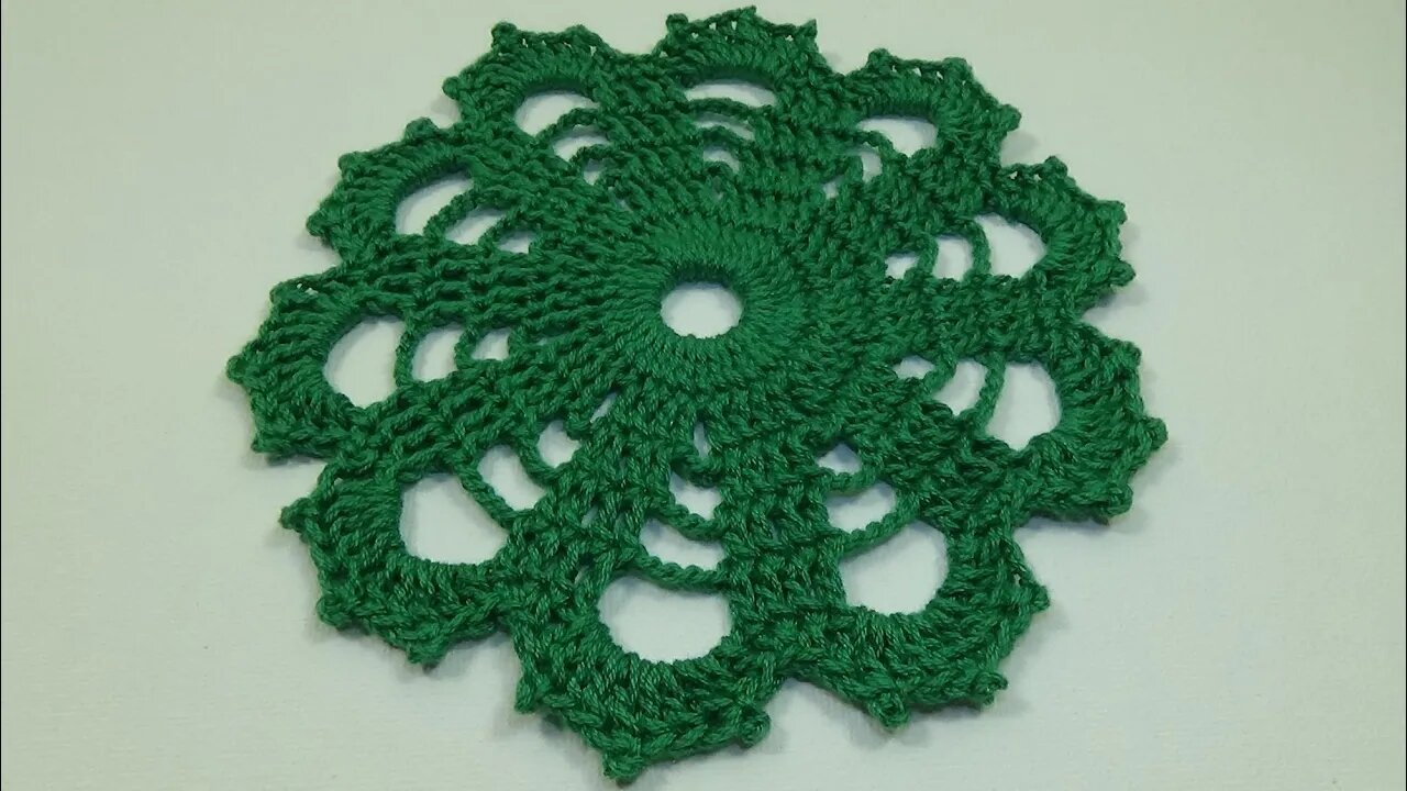 crochet flower doily free pattern tutorial for beginners