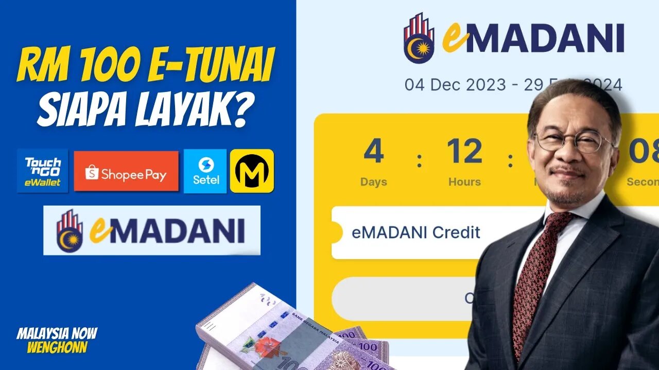 RM100 eTUNAI eMadani SIAPA LAYAK & BILA DUIT MASUK?