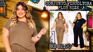 🛑 CONJUNTO VISCOLYCRA FEMININO PLUS SIZE 2 CORES DISPONÍVEL