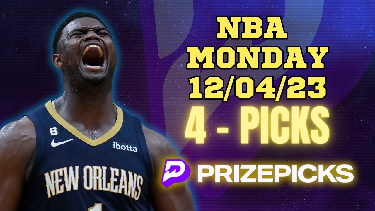 #PRIZEPICKS | BEST PICKS #NBA MONDAY | 12/04/2023 | TODAY | BEST BETS | #BASKETBALL | PROP BETS