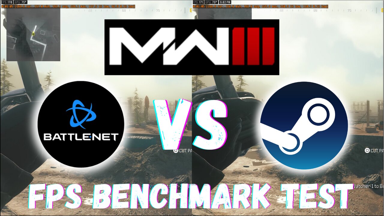 MW3 Battle.net vs Steam Benchmark FPS Performance Test