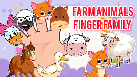 Farm Animals Finger Family | Nursery Rhymes Songs | Kids Video