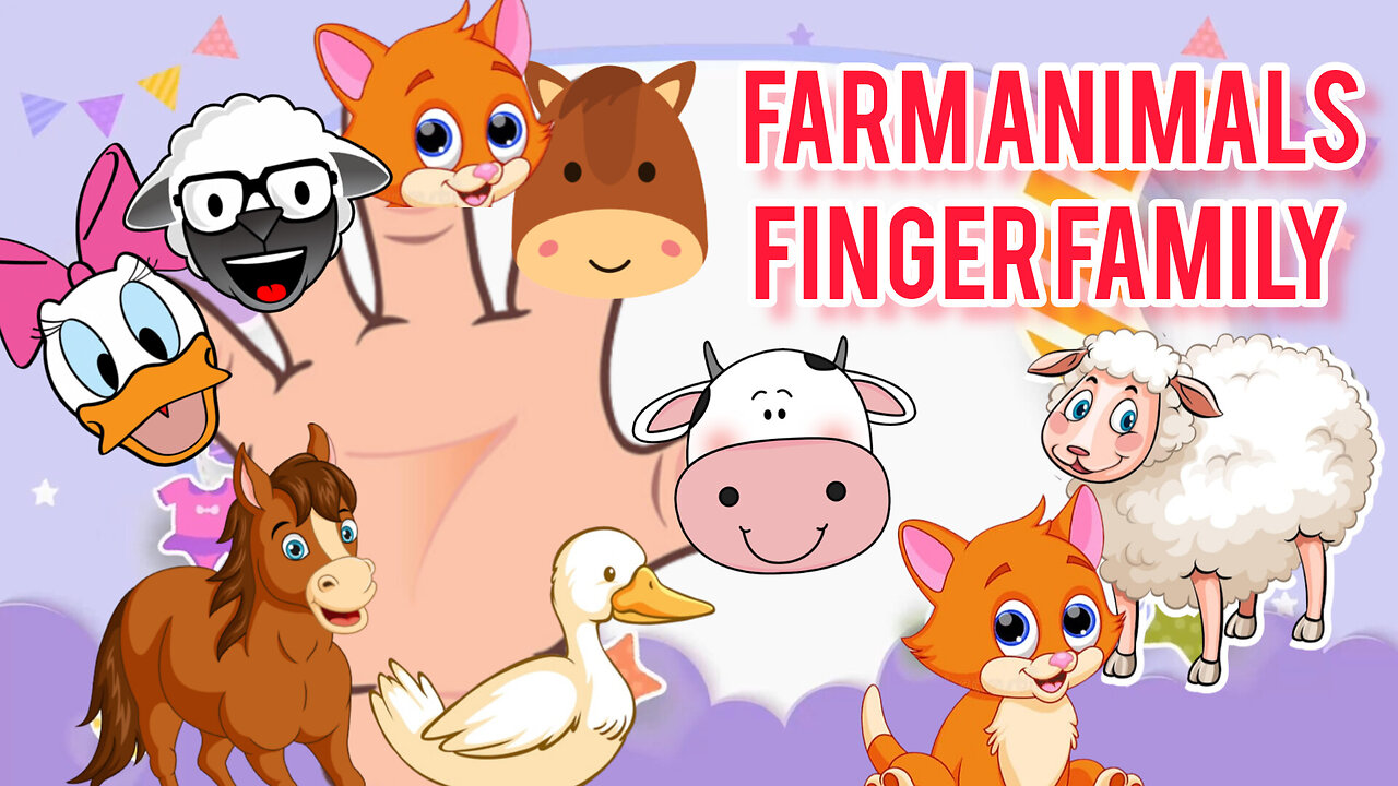 Farm Animals Finger Family | Nursery Rhymes Songs | Kids Video