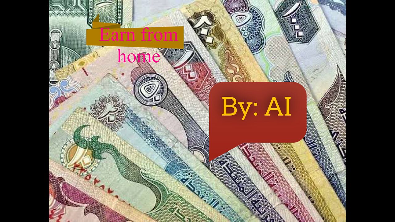 Earn money from home by AI #onlinemony