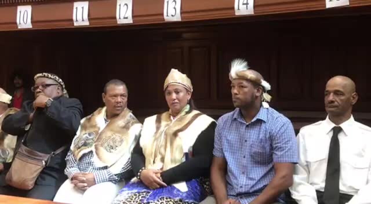 SOUTH AFRICA - Cape Town - Khoi San leadership in dock.(video) (X8F)