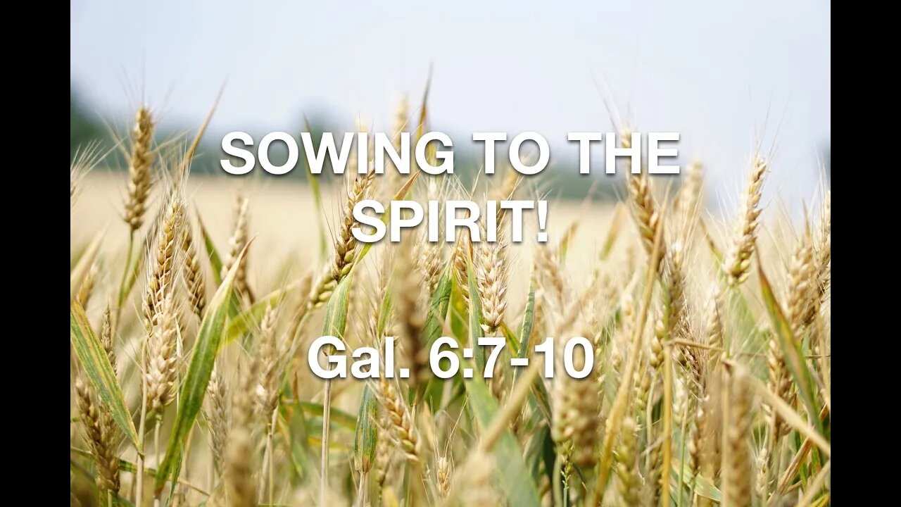 "Sowing and Reaping" Part 2 - 5-29-2022