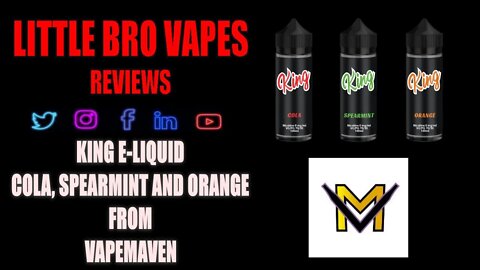 FROM THE CARAVAN REVIEW KING E-LIQUID COLA, SPEARMINT AND ORANGE