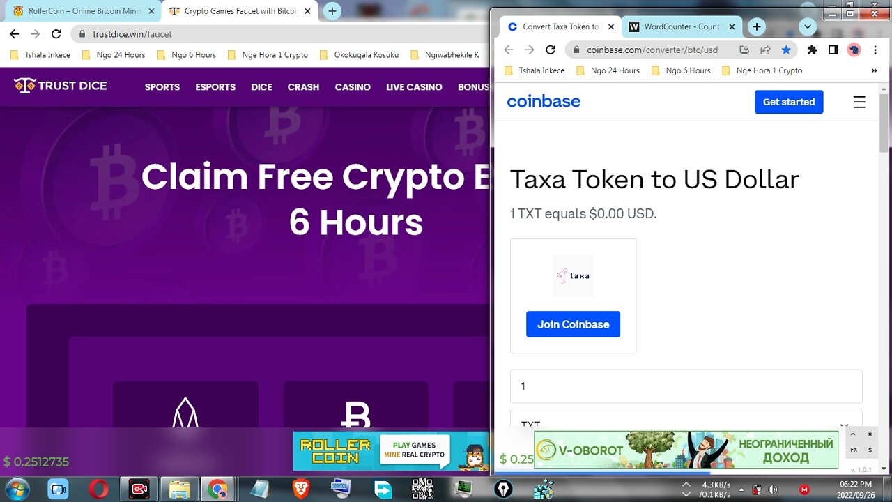 How To Make Money For Free By Claiming Taxa Token Faucet Every 6 Hours At TrustDice Step By Step