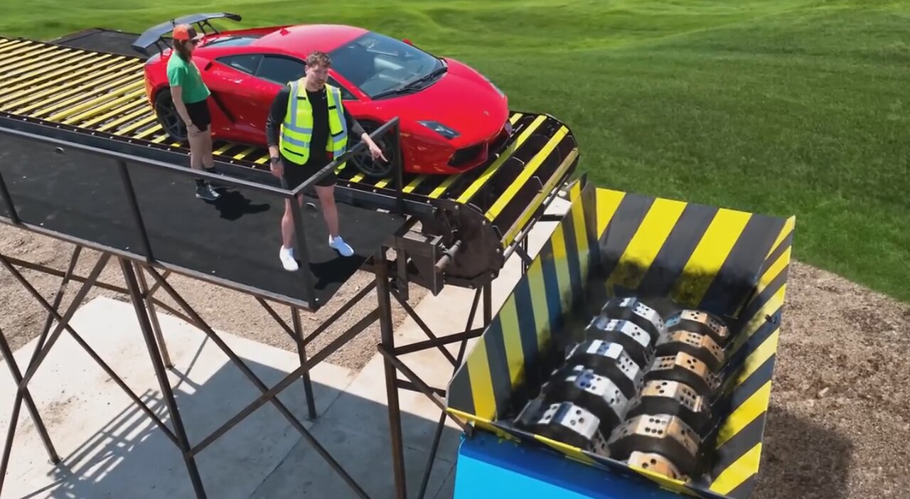 Mr. Beast Lamborghini Vs World's Largest Shredder