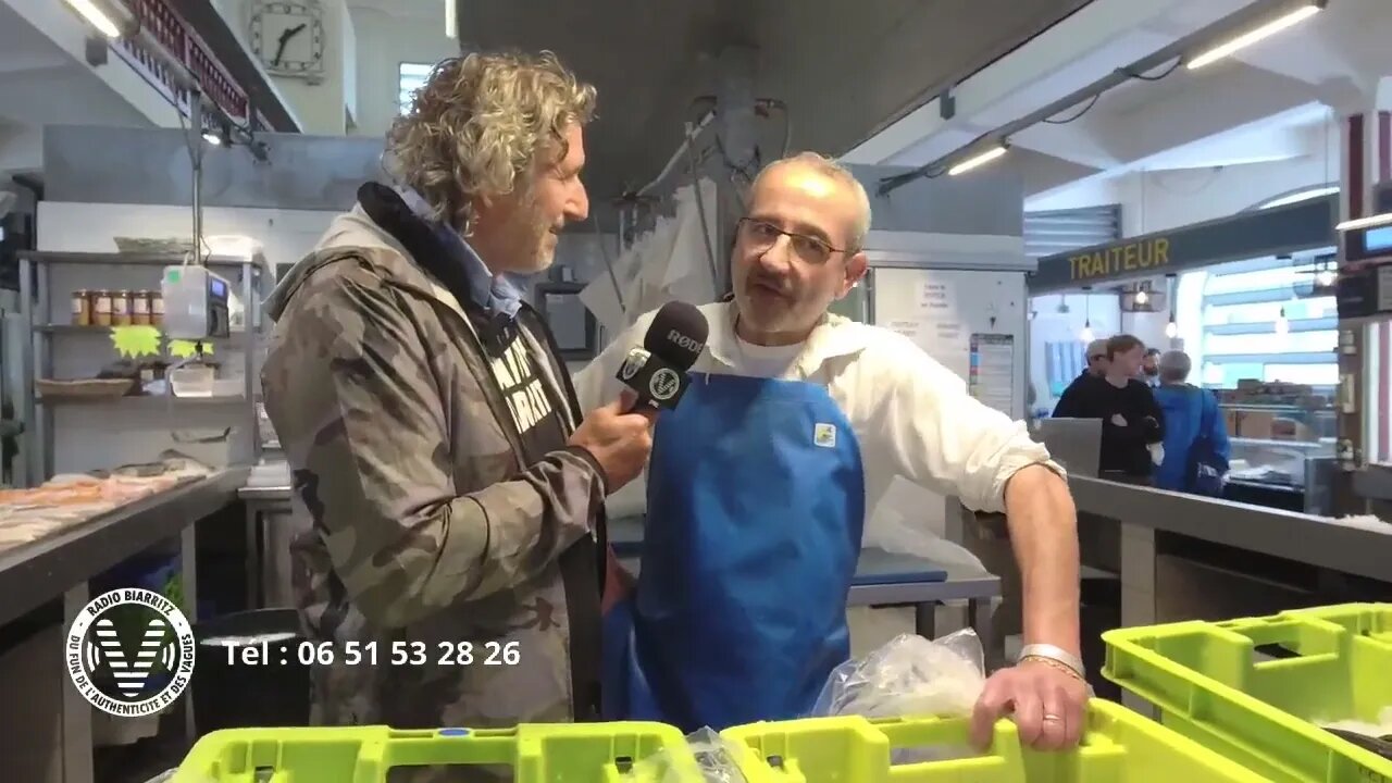 Christophe - Poissonnier - Marché des Halles - Radio Biarritz [en direct 🔴]