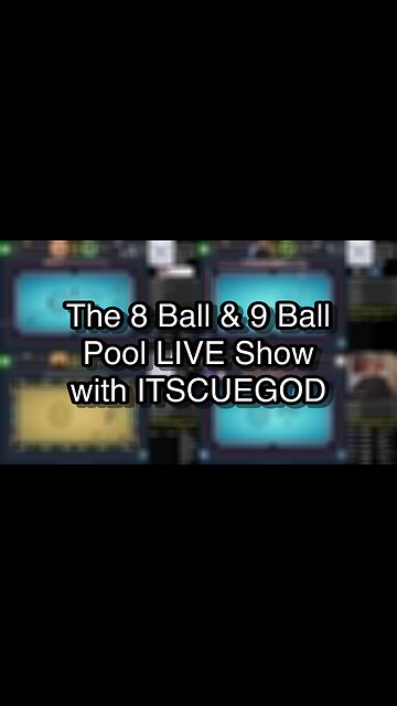 The 8 Ball & 9 Ball Pool LIVE Show with ITSCUEGOD