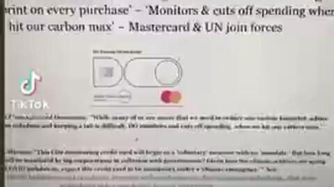 Mastercard & their carbon tax scam