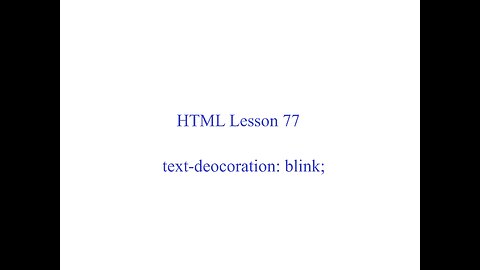 HTML Lesson 77