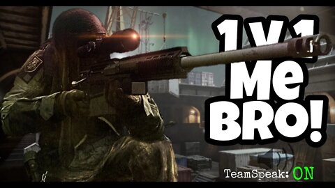 BATTLEFIELD vs COD Snipers going heads up in Modern Warfare 1v1 [Kar98 Only]