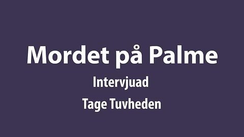 Mordet Olov Palme