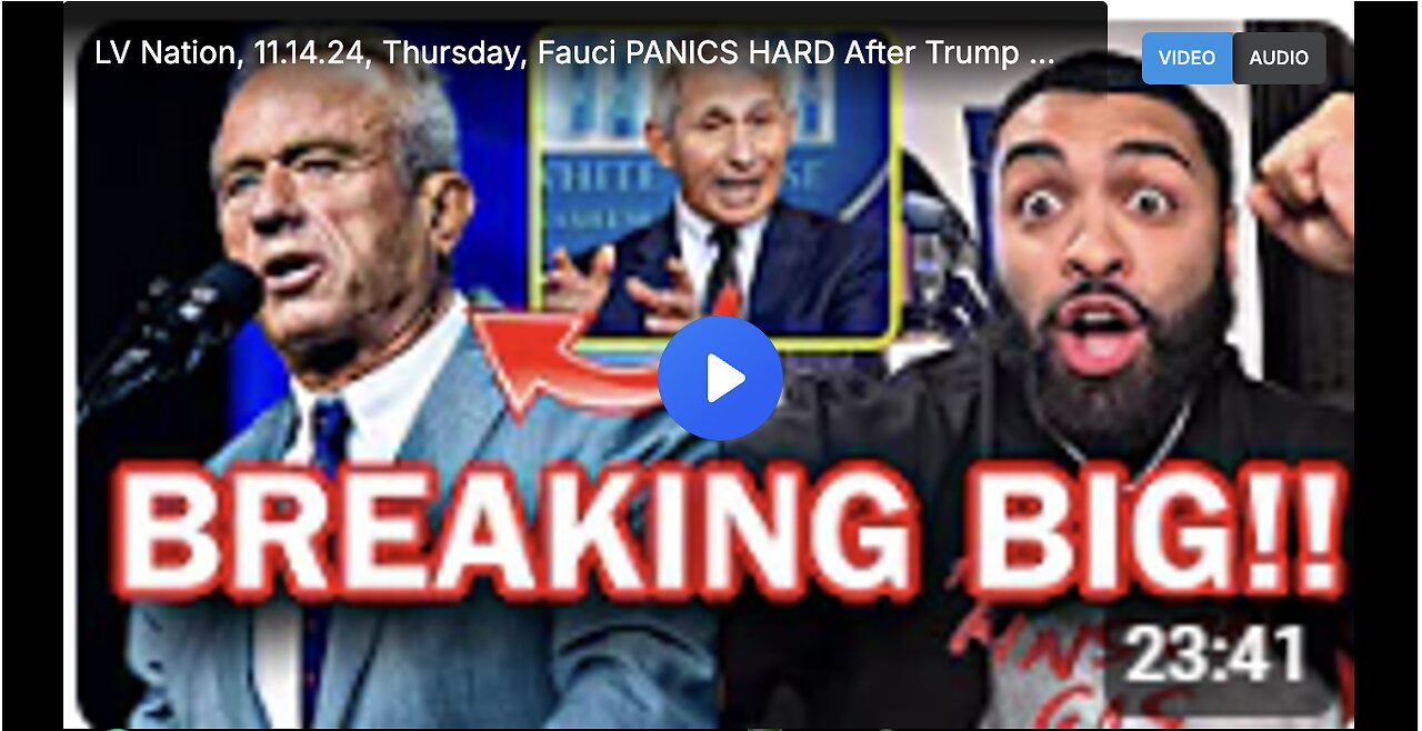 Dr. Anthony Fauci panicking with the news of Robert F. Kennedy Jr. being picked as health secretary