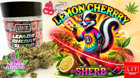 Trying Lemon Cherry Sherb THCa from Lit Farms! The Dank Flamingo Cannabis Review!!