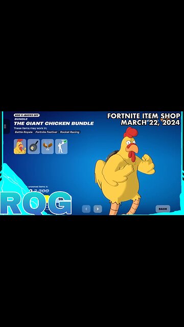 THE GIANT CHICKEN IS BACK! FORTNITE ITEM SHOP (March 22, 2024)