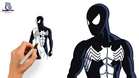 How To Draw Spider Man Symbiote Secret Wars - Easy Tutorial
