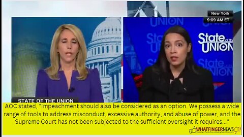 AOC stated, "Impeachment should also be considered as an option. We possess a wide range