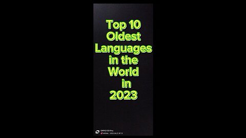 Top 10 Oldest Languages in the world upto 2023