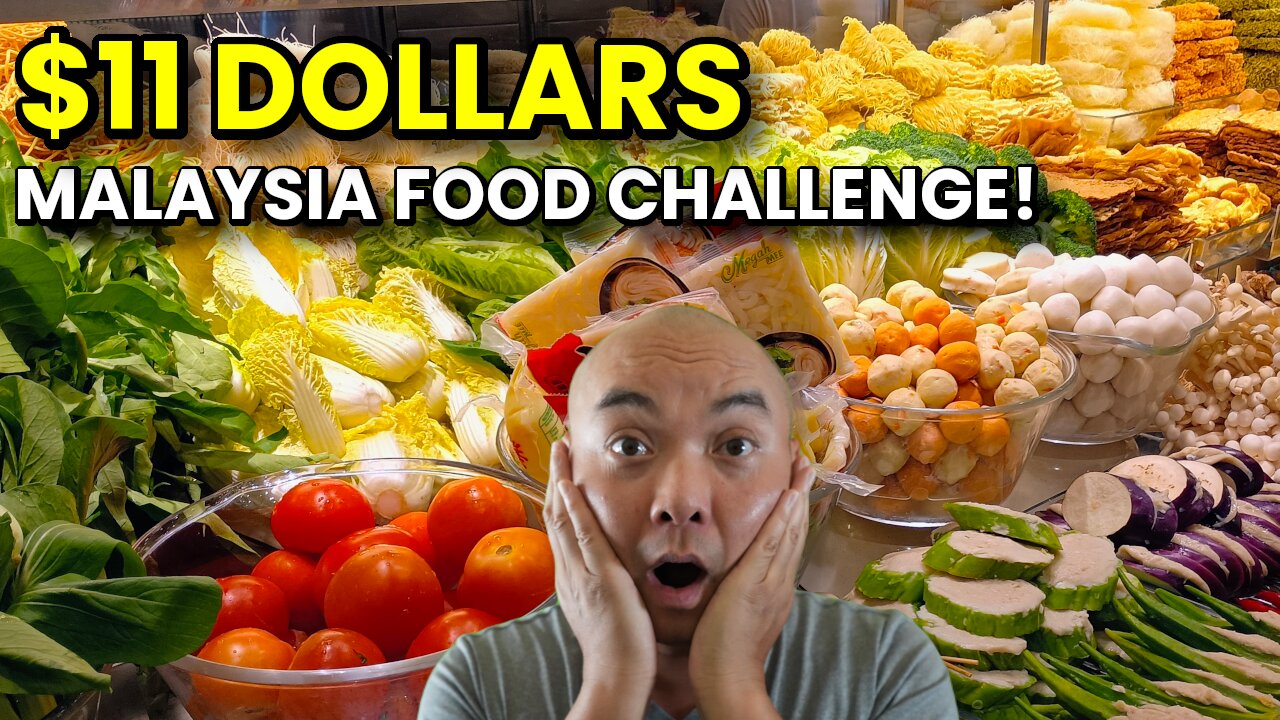 $11 Day Food Challenge in Kuala Lumpur Malaysia!🇲🇾