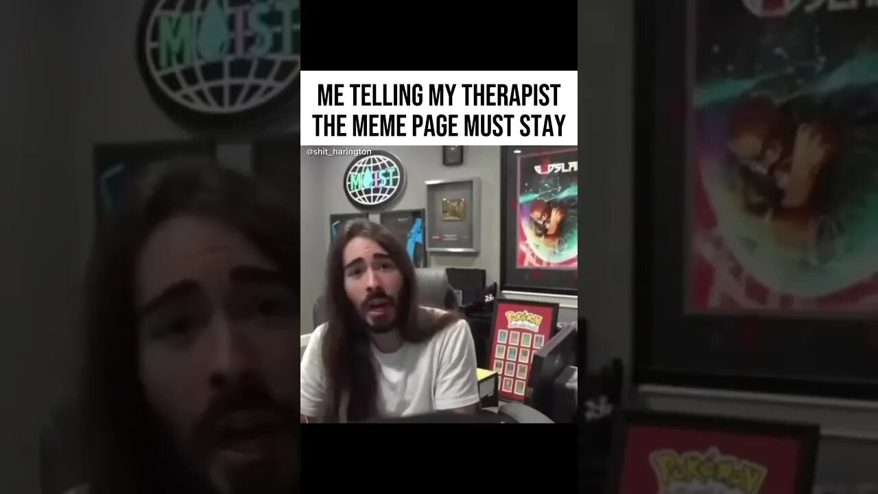 Me Telling My Therapist The Meme Page Must Stay - Moist Cr1tikal meme