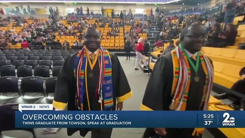 Twins overcome obstacles to walk across the stage at graduation
