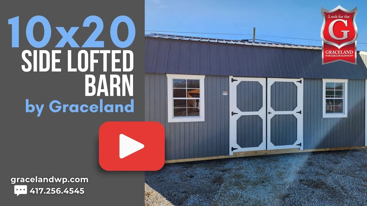 🍗November SALE!🥧🔎10x20 GRACELAND Side Lofted Barn 👍Save $300* ⏰SALE ENDS 11/30