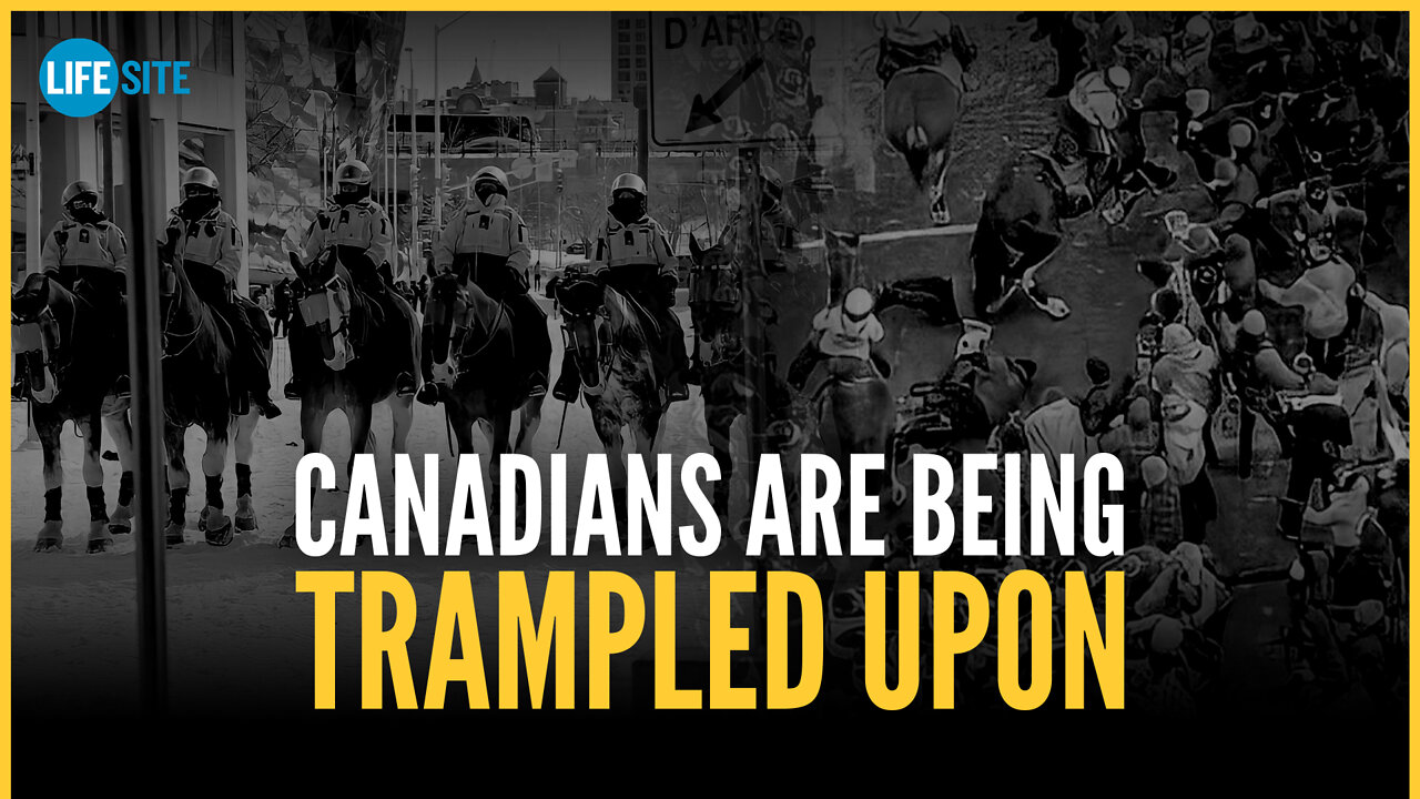 Ottawa Police on horseback trample Freedom Convoy protesters