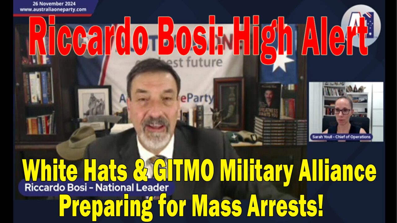 Riccardo Bosi:Update Today - High Alert - White Hats & GITMO Military Alliance Preparing for Mass Arrests!