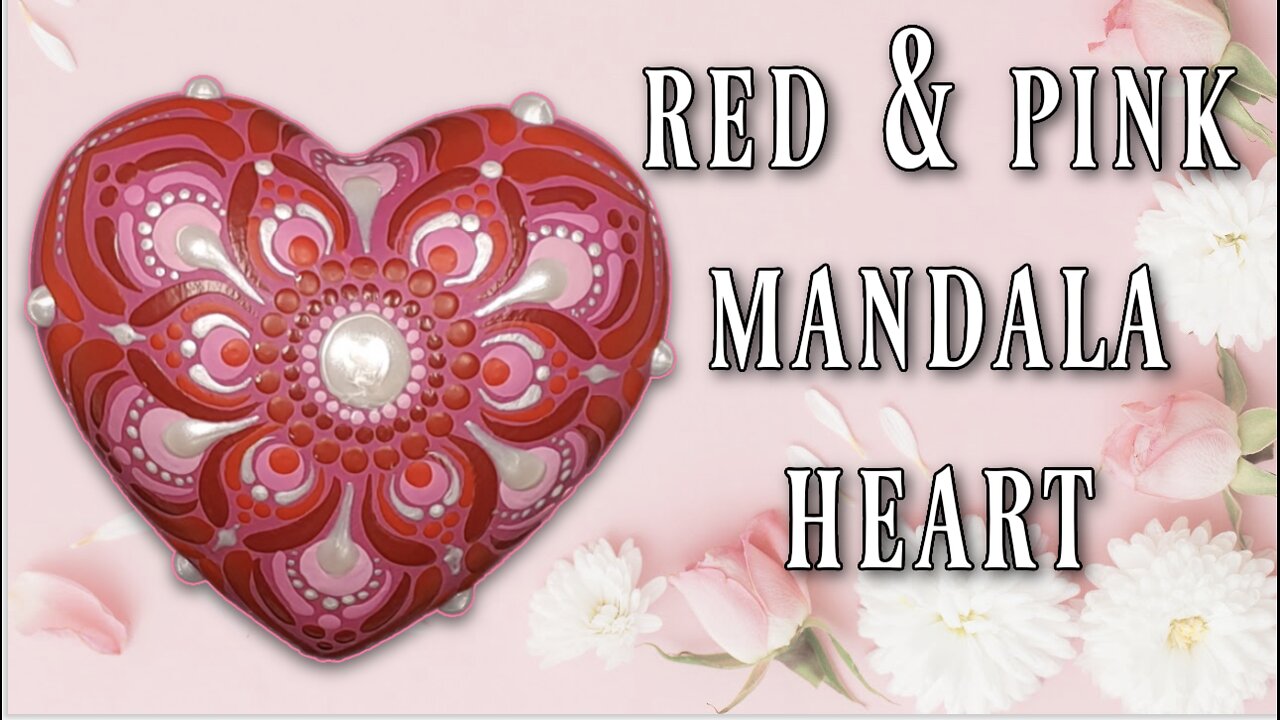 3D Pink & Red Heart Mandala Tutorial perfect for Valentine!