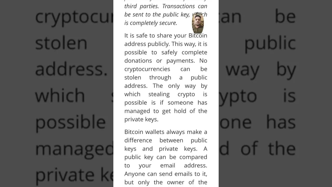Should I Share My Bitcoin Address Publicly? #cryptoshortsnews #bitcoin #crypto #viral #trending