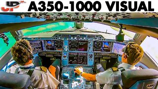 AIRBUS A350-1000 Hand Flown Visual Approach into Caribbean