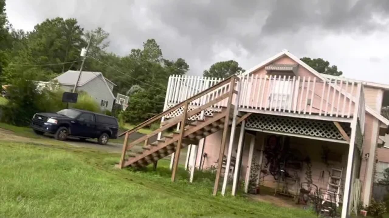 Grass cutting interrupted by a little Tornado