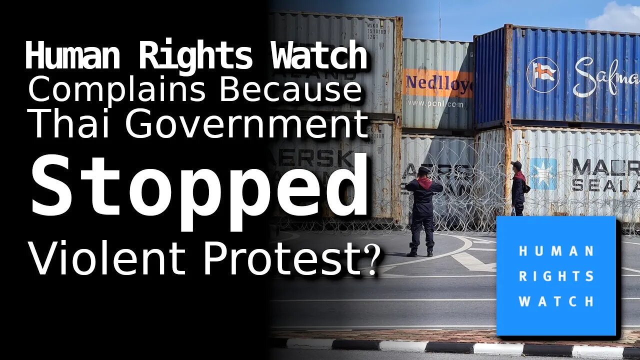 HRW Complains Because Government AVOIDED Violence?