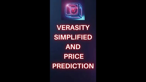 VERASITY SIMPLIFIED AND PRICE PREDICTION #verasity #vra #cryptoinvesting #cryptoexplained #altcoin